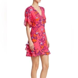 Tanya Taylor Kayla Falling Floral Dress. Silk. Size 8